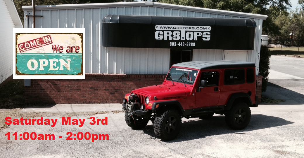 GR8TOPS Open Shop ! – Sat May 3rd